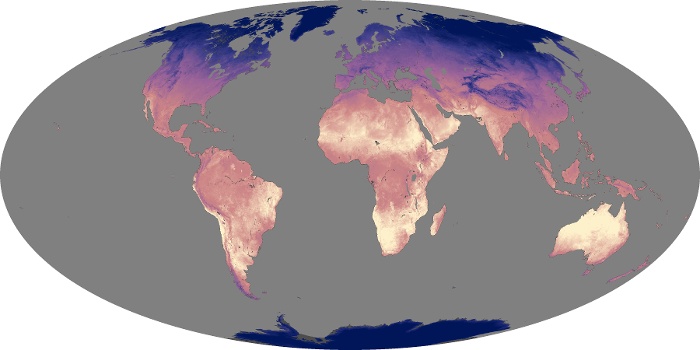 Global Map Land Surface Temperature Image 105