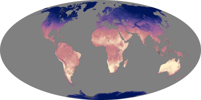 Global Map Land Surface Temperature Image 106