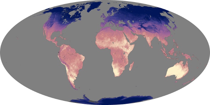 Global Map Land Surface Temperature Image 108