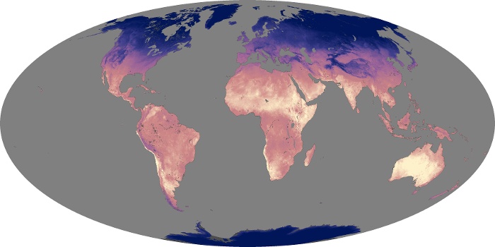 Global Map Land Surface Temperature Image 108