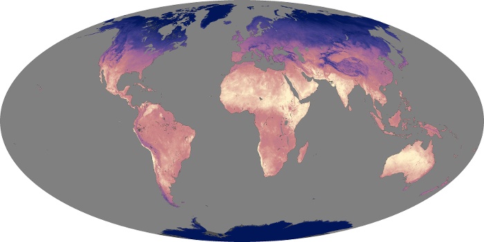 Global Map Land Surface Temperature Image 109