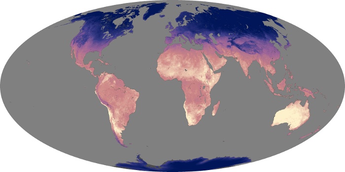 Global Map Land Surface Temperature Image 120