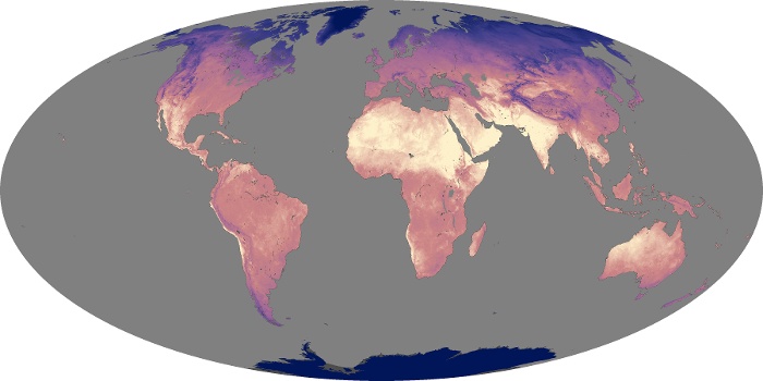 Global Map Land Surface Temperature Image 122