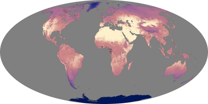 Global Map Land Surface Temperature Image 126