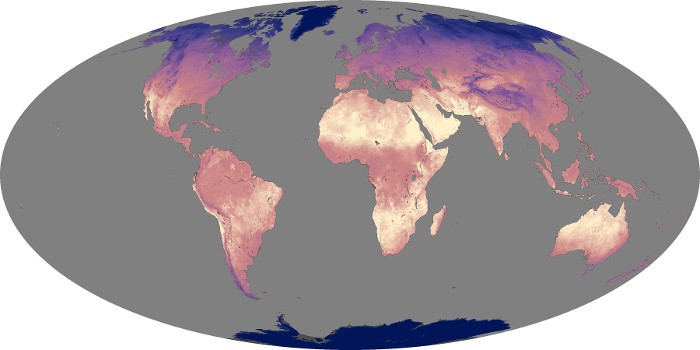 Global Map Land Surface Temperature Image 141