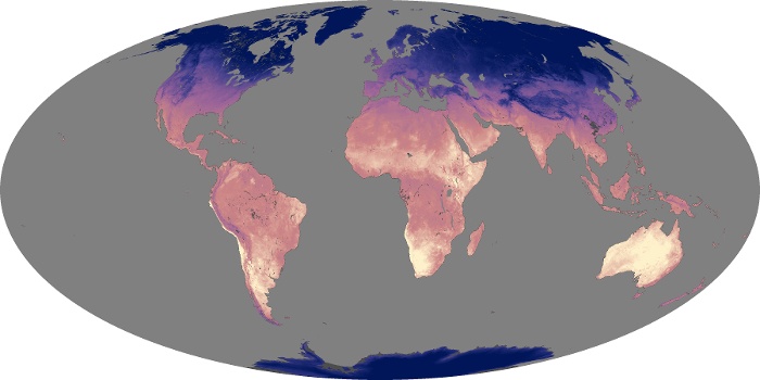 Global Map Land Surface Temperature Image 144