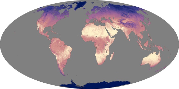 Global Map Land Surface Temperature Image 153