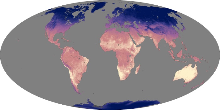 Global Map Land Surface Temperature Image 155