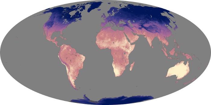 Global Map Land Surface Temperature Image 156