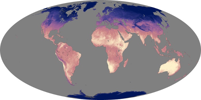Global Map Land Surface Temperature Image 156