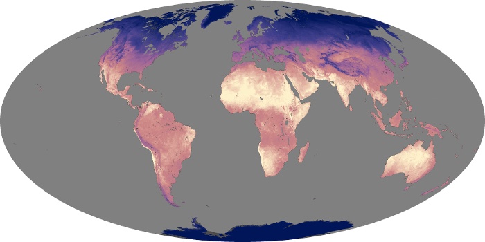 Global Map Land Surface Temperature Image 157