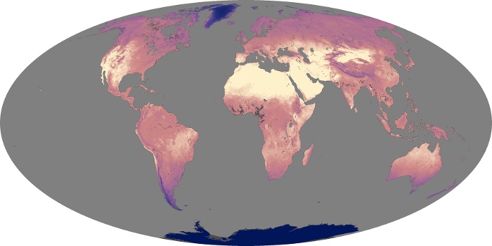 Global Map Land Surface Temperature Image 162