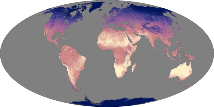 Global Map Land Surface Temperature Image 165