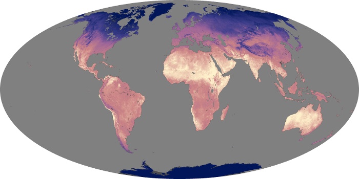 Global Map Land Surface Temperature Image 169