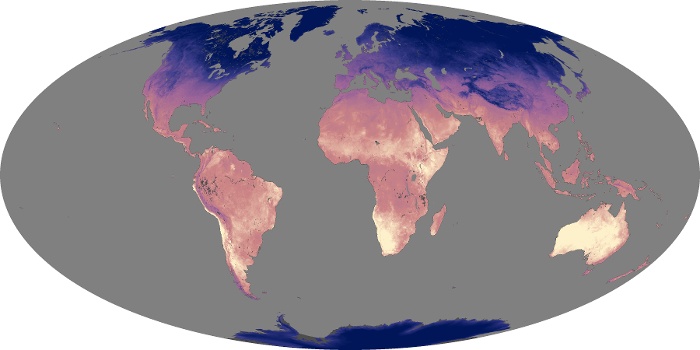Global Map Land Surface Temperature Image 180