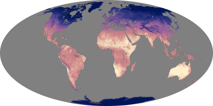 Global Map Land Surface Temperature Image 180
