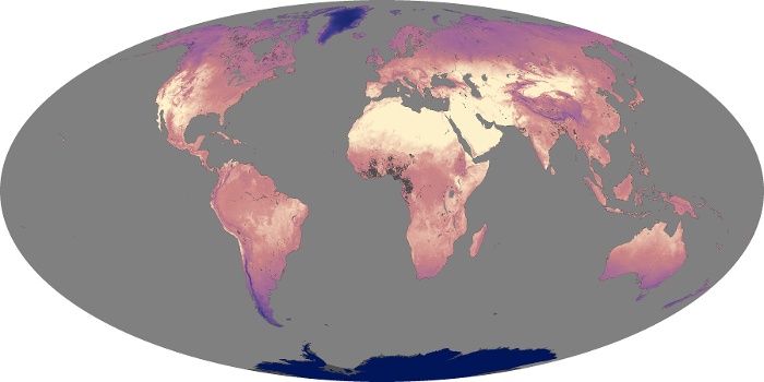 Global Map Land Surface Temperature Image 187