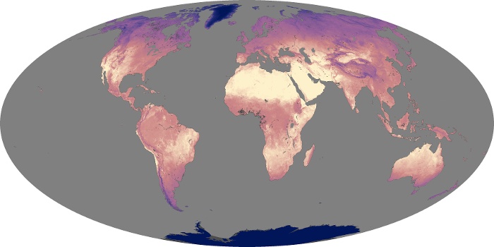 Global Map Land Surface Temperature Image 187