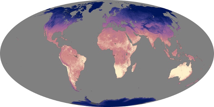 Global Map Land Surface Temperature Image 190