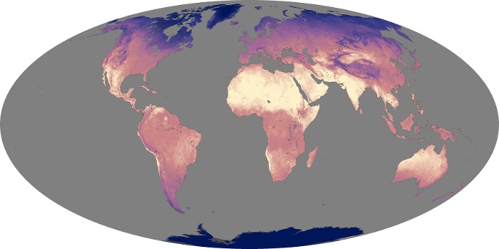 Global Map Land Surface Temperature Image 194