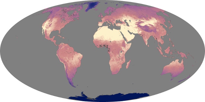 Global Map Land Surface Temperature Image 199