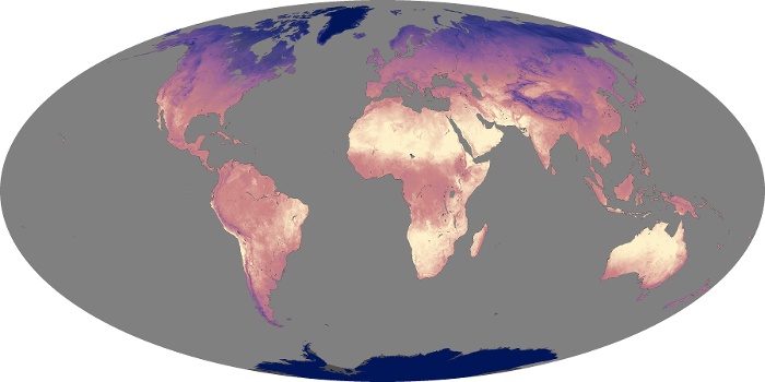 Global Map Land Surface Temperature Image 225