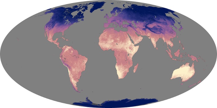 Global Map Land Surface Temperature Image 228