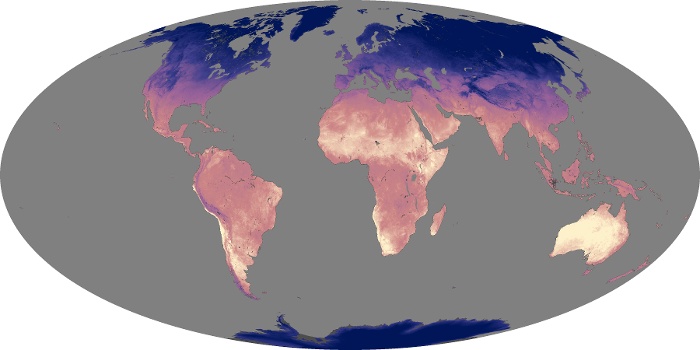 Global Map Land Surface Temperature Image 252