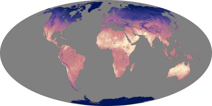 Global Map Land Surface Temperature Image 266
