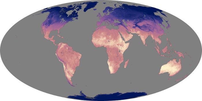Global Map Land Surface Temperature Image 276