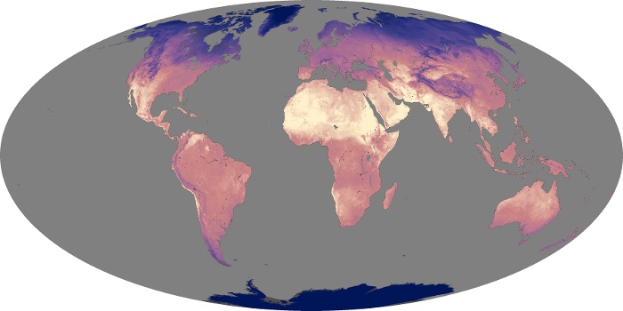 Global Map Land Surface Temperature Image 278