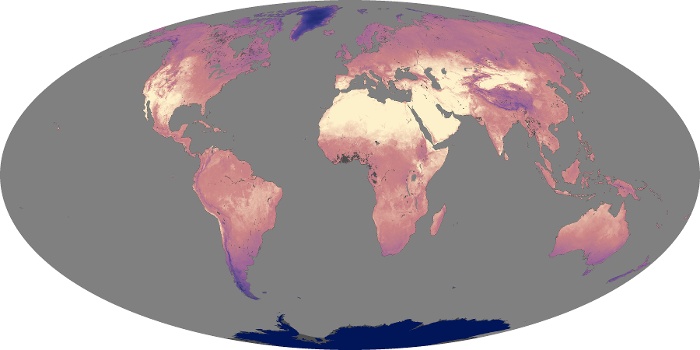 Global Map Land Surface Temperature Image 282
