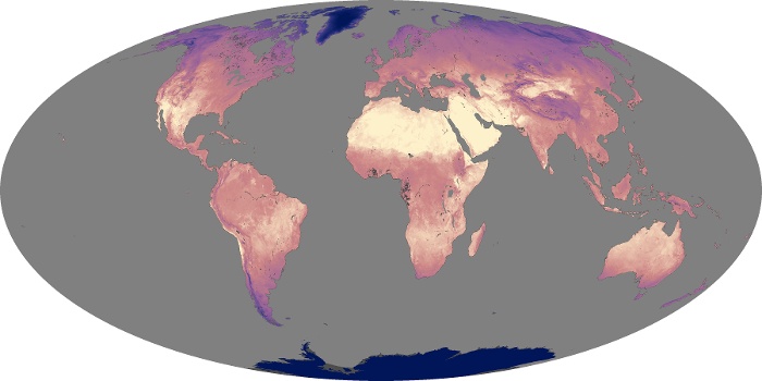 Global Map Land Surface Temperature Image 284