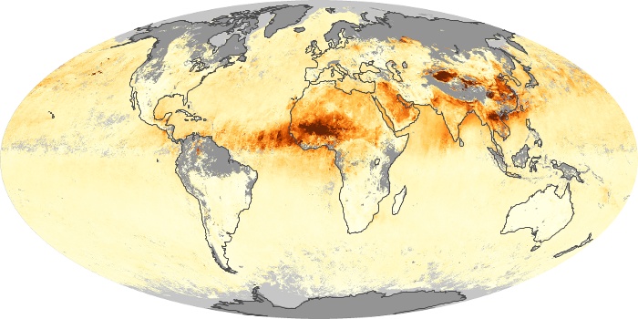 Global Map Aerosol Optical Depth Image 122