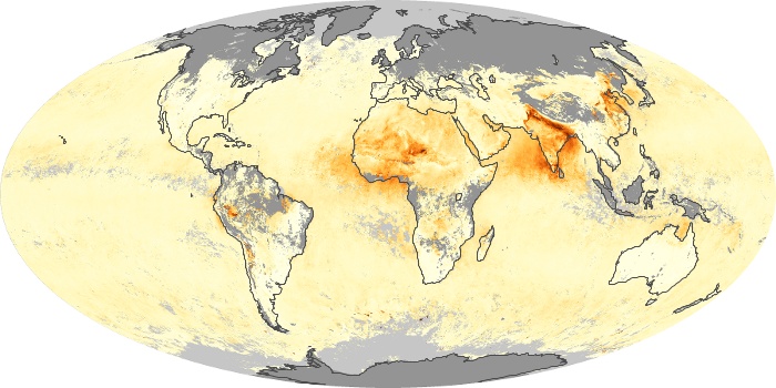 Global Map Aerosol Optical Depth Image 201
