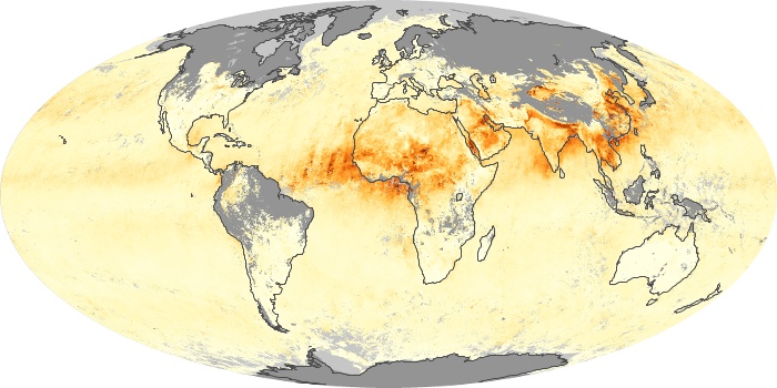 Global Map Aerosol Optical Depth Image 205