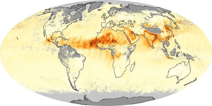 Global Map Aerosol Optical Depth Image 207