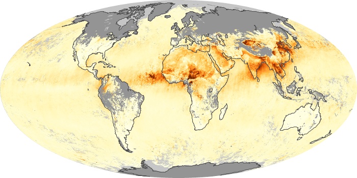Global Map Aerosol Optical Depth Image 217