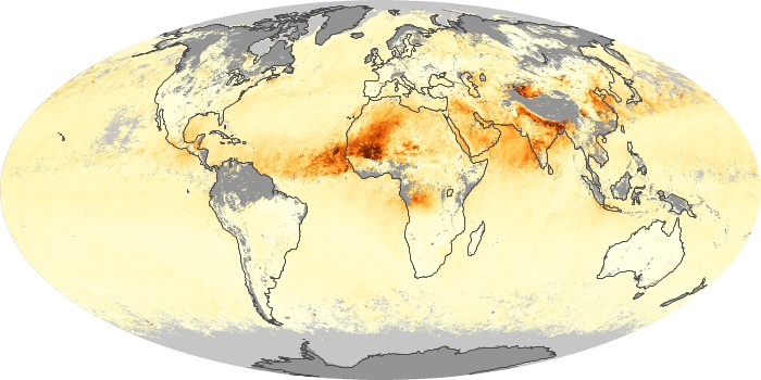 Global Map Aerosol Optical Depth Image 255