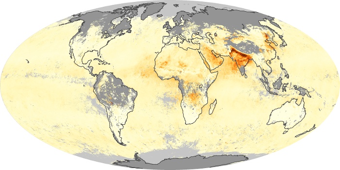 Global Map Aerosol Optical Depth Image 261