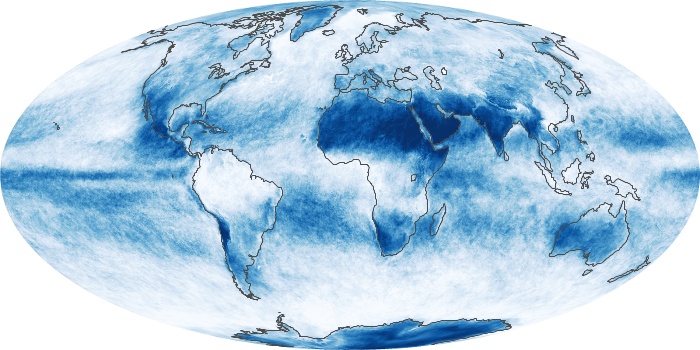 Global Map Cloud Fraction Image 254