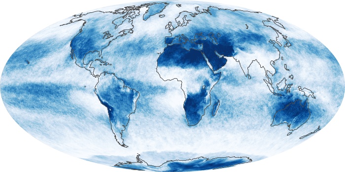 Global Map Cloud Fraction Image 254