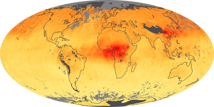 Global Map Carbon Monoxide Image 180