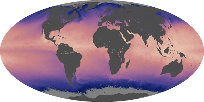 Global Map Sea Surface Temperature Image 100