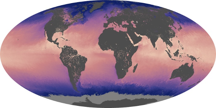 Global Map Sea Surface Temperature Image 252