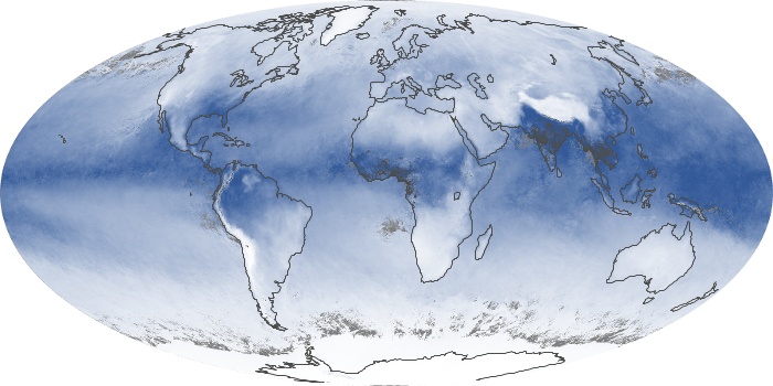 Global Map Water Vapor Image 50