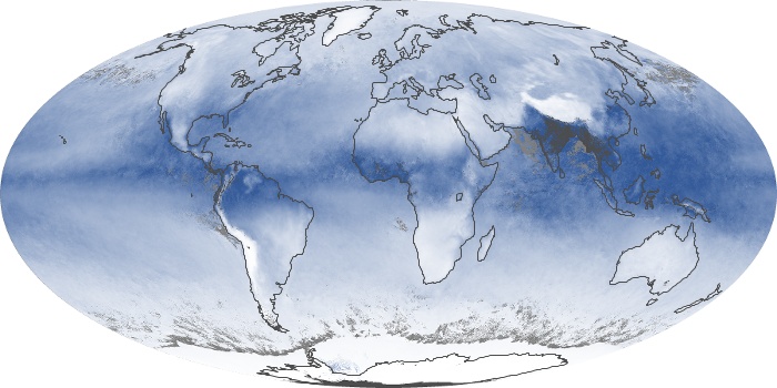 Global Map Water Vapor Image 73