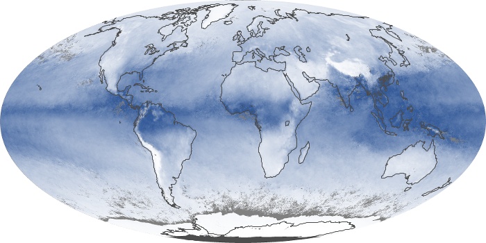 Global Map Water Vapor Image 180