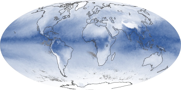Global Map Water Vapor Image 183