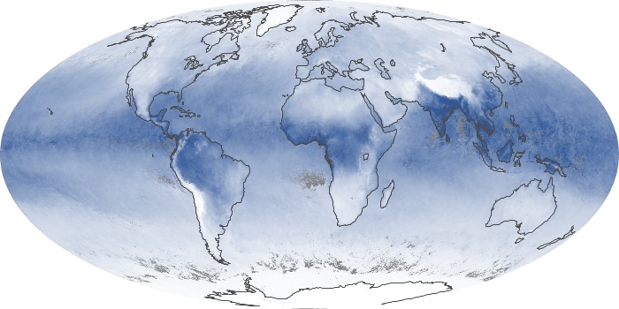 Global Map Water Vapor Image 255